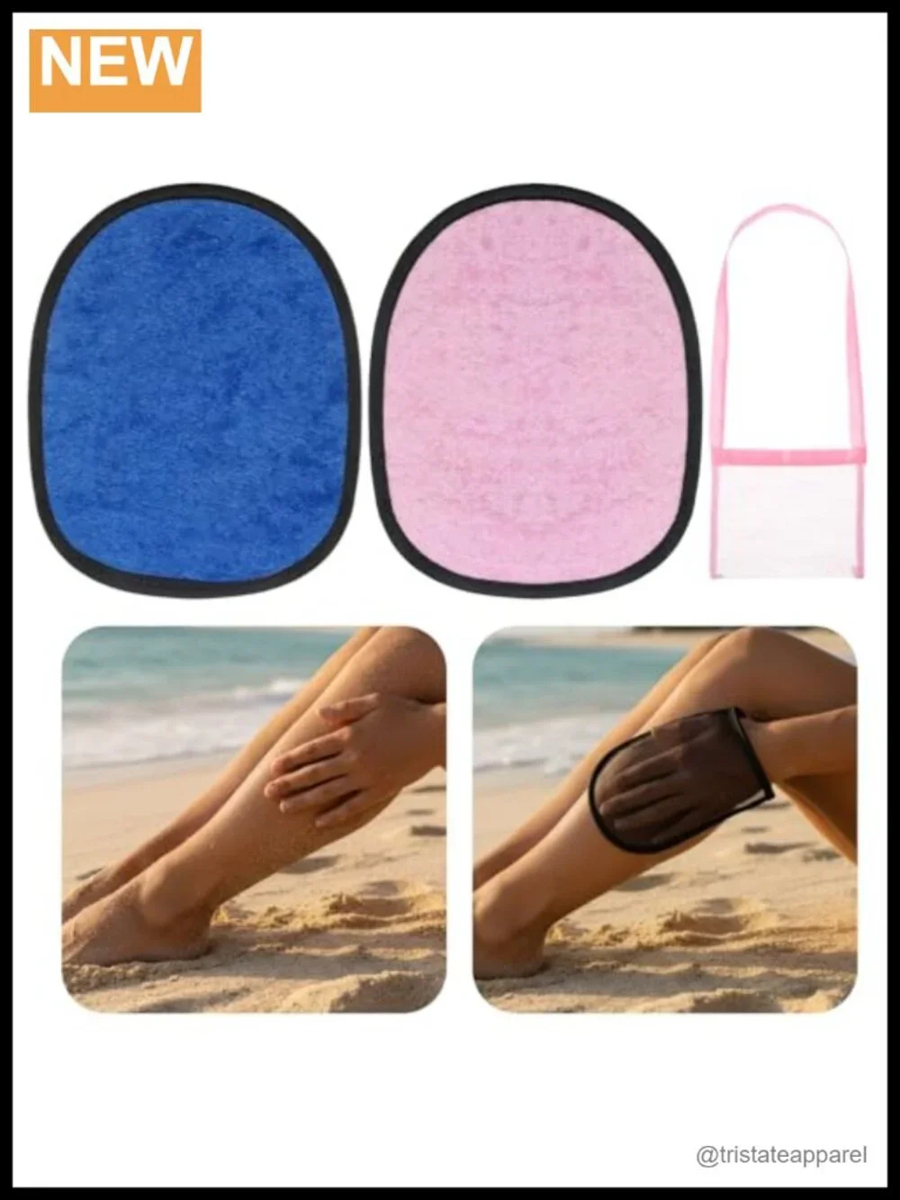 Sand Remover Mitts & Storage Bag for Beach Day Essentials
